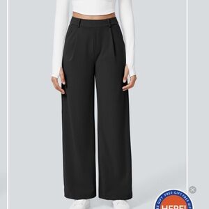 Halara high waisted side pocket straight legged work pants brand new with tags